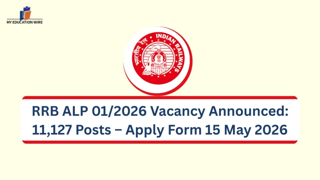 RRB ALP 01/2026 Vacancy Announced: 11,127 Posts – Apply Form 15 May 2026