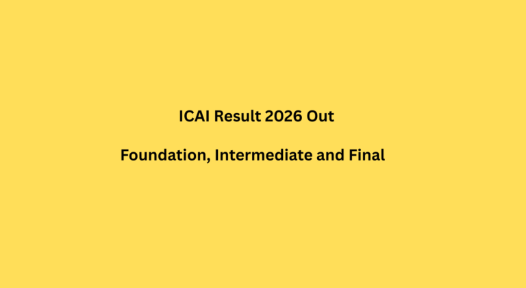 ICAI Result 2026 out