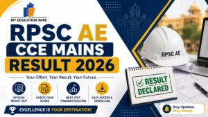 RPSC AE CCE Mains Result 2026