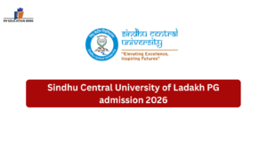 Sindhu Central University of Ladakh PG admission 2026