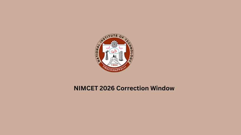 NIMCET 2026 Correction Window