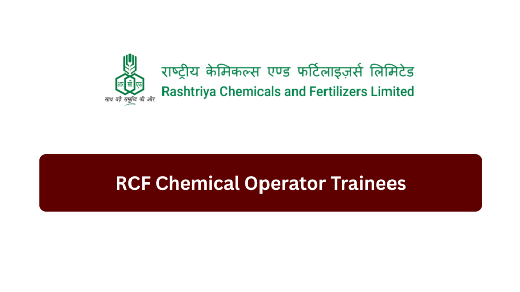 RCF Chemical Operator Trainees