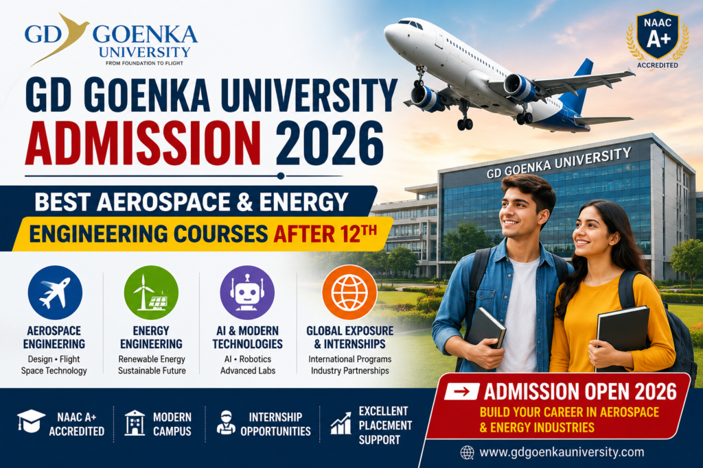 GD Goenka University Admission 2026: Best Aerospace & Energy Engineering Courses After 12th