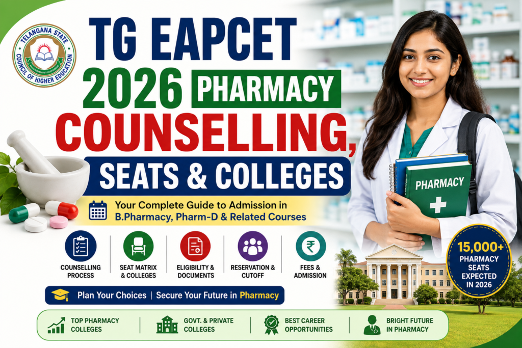 TG EAPCET 2026 Pharmacy Counselling, Seats & Colleges