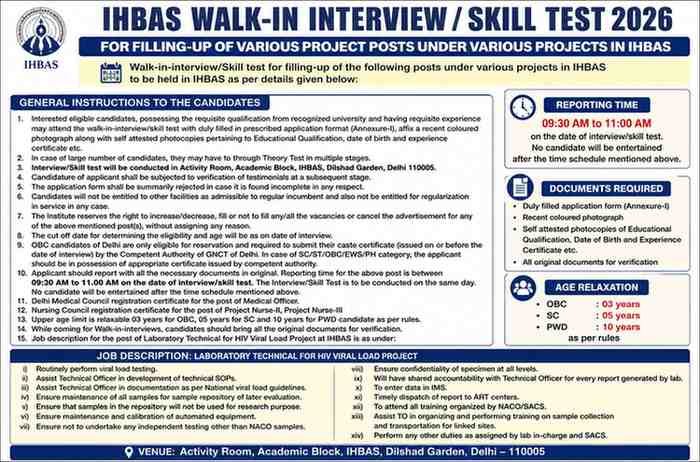 IHBAS Walk in Interview