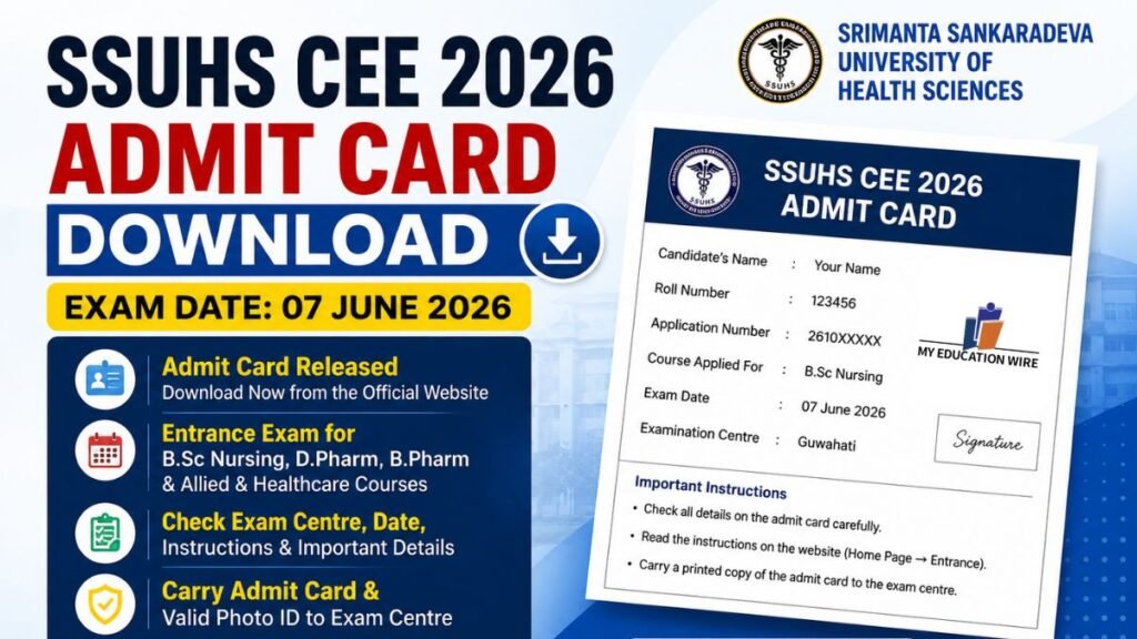 SSUHS CEE 2026 Admit Card download