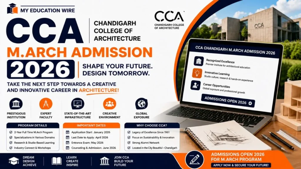CCA Chandigarh M.Arch Admission 2026