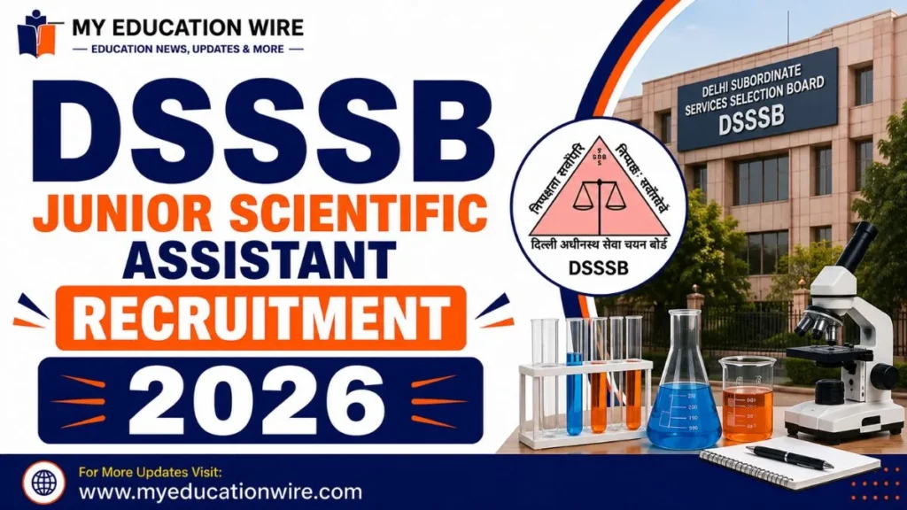 DSSSB Junior Scientific Assistant Recruitment 2026