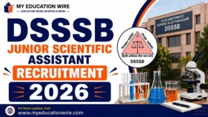 DSSSB Junior Scientific Assistant Recruitment 2026