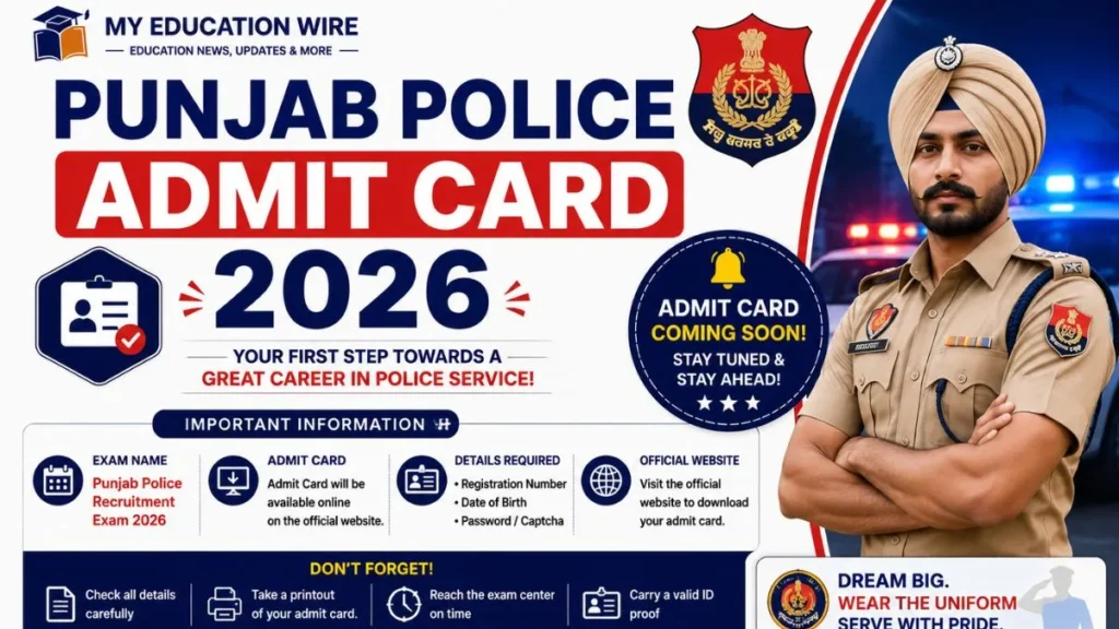 Punjab Police Admit Card 2026