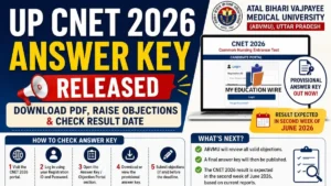 UP CNET 2026 Answer Key