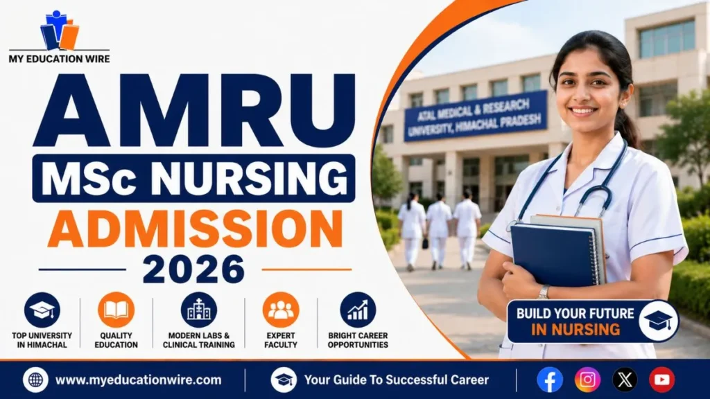AMRU MSc Nursing Admission 2026