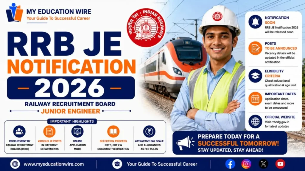 RRB JE Notification 2026