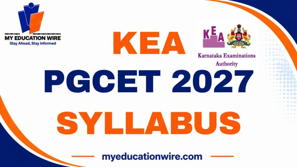 KEA PGCET 2027 Syllabus