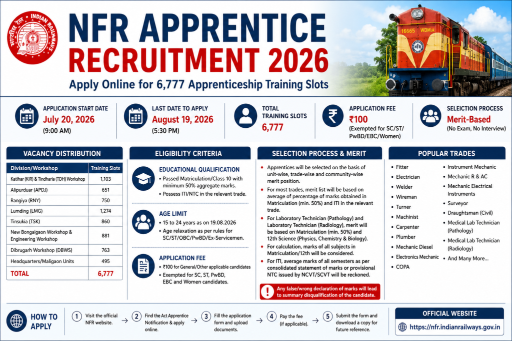 NFR Apprentice Recruitment 2026