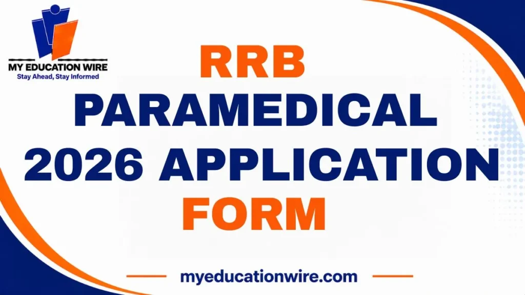 RRB Paramedical 2026 Application Form
