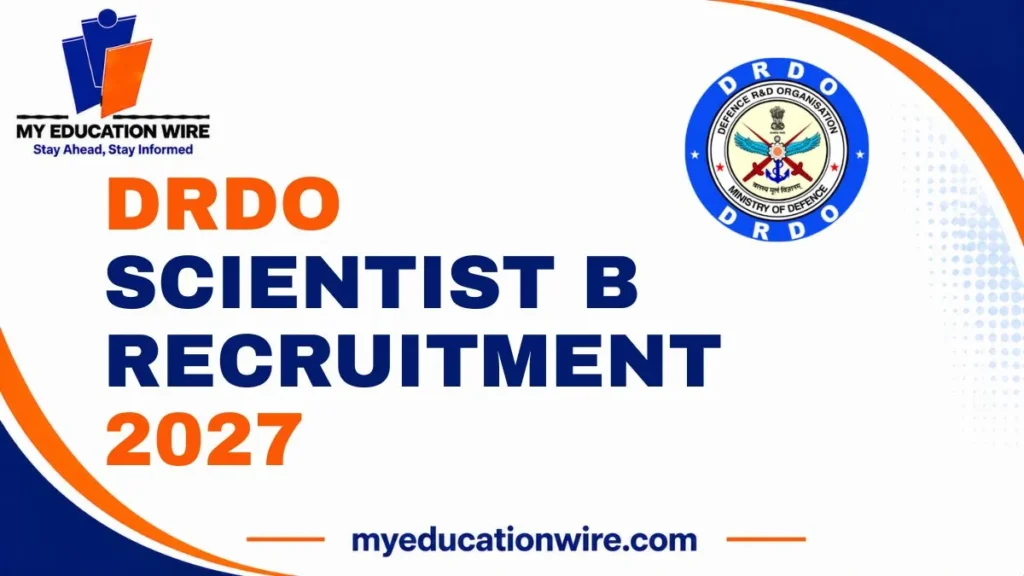 DRDO Scientist B Recruitment 2027
