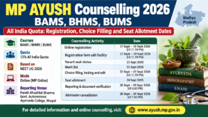 MP AYUSH Counselling 2026