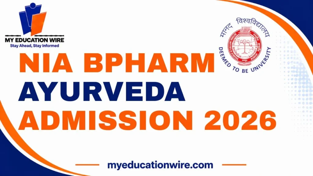 NIA BPharm Ayurveda Admission 2026