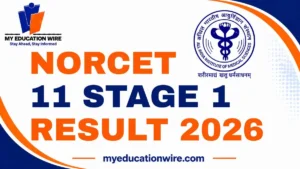 NORCET 11 Stage 1 Result 2026