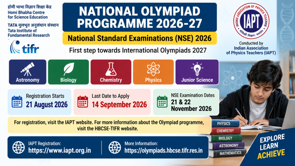 National Olympiad Programme 2026-27