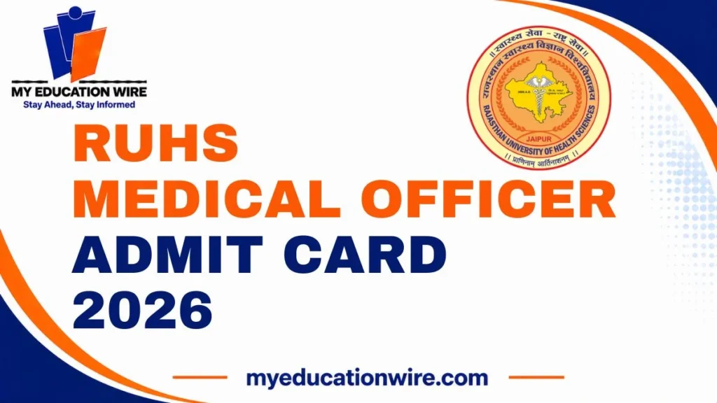 RUHS Medical Officer Admit Card 2026